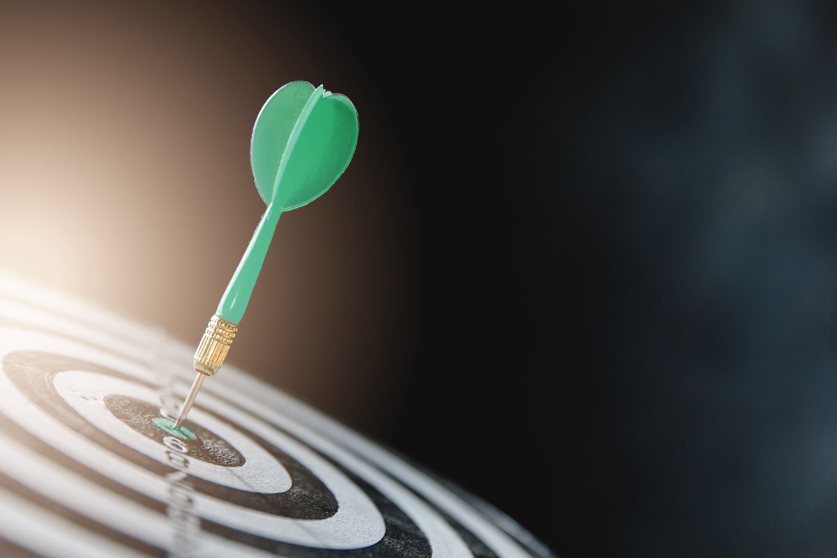 Dart hitting its bullseye